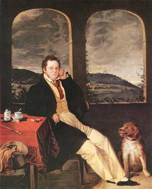 Peinture à l'huile Schubert 1827 par Gabor Melegh reproduction haut de gamme sur toile