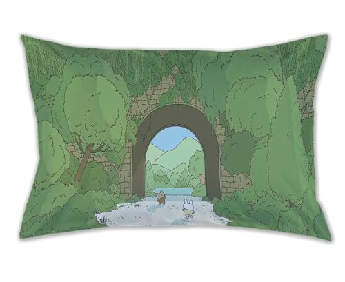 Kawaii Forest Pillowcase, Pillow Cover 20'x30' Inch, Pillowcases with Hidden Zipper Lumbar Japanese...