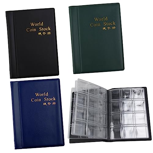 Homoyoyo Álbum De Colección De Monedas Negro Para Compacto Bolsillos Compatible Con Monedas Chapas y Medallas Portátil y Fácil De Transportar