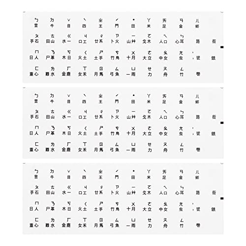 Pegatinas para Teclado PATIKIL Transparente Letras Negras miniatura 1
