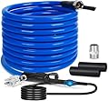 JDZKOMKE 15FT Heated Water Hose for RV,Heated Drinking Water Hose with Thermostat,Lead and BPA Free,1/2" Inner Diameter,Temperatures Down to -40°F Self-Regulating,Blue Appearance
