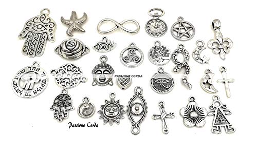 CIONDOLI SIMBOLI MASSONICI/ESOTERICI/RELIGIOSI METALLO NICHEL FREE PER COLLANE BRACCIALI ORECCHINI
