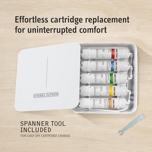 Image of STIEBEL ELTRON Cloud Water Filter | 5-Stage UltraFiltration | Ideal For Municipal Water Upto 300 PPM | UF + Balanced Minerals | Non Electric Tankless Purifier For Home & Office | 5 Free Cartridges