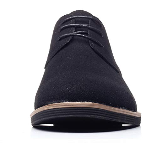 DADAWEN Men's Suede Dress Shoes Casual Lace Up Oxfords Shoes3