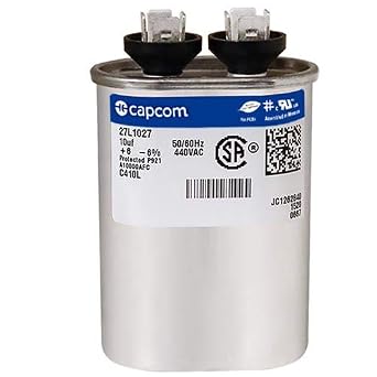 27L1027 10 uf MFD 440 Volt VAC - Replacement Oval Run Capacitor