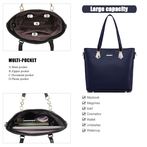 Image of OTMIPIML Purses and Handbags for Women Synthetic Leather Tote Crossbody Bags Satchel Purses Set 6pcs | Set