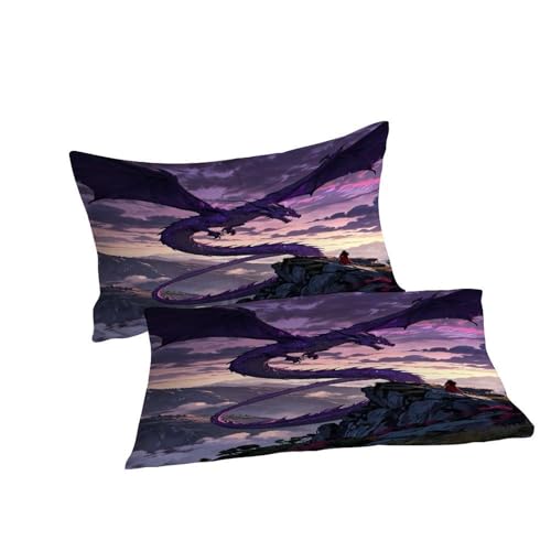 Ensemble de literie dragon en microfibre premium douce et résistante taille King - 7