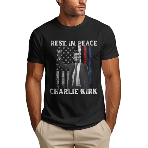 Rest in Peace Tribute Charlie Kirk Shirt Republican Stand with Charlie Mens T Shirt