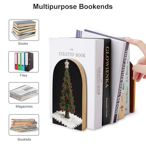 Sujetalibros de Navidad de madera para regalar a lectores 4