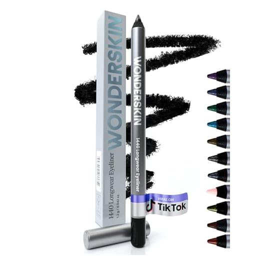 Wonderskin Eyeliner Pencil, 1440 Longwear Deep Black Eyeliner Pencil - Waterproof, Sharpenable & Smudge Proof (Liquorice)