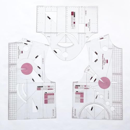 Amazon.com: Fashion Design Sewing Ruler Set for Women's Blouse, School ...