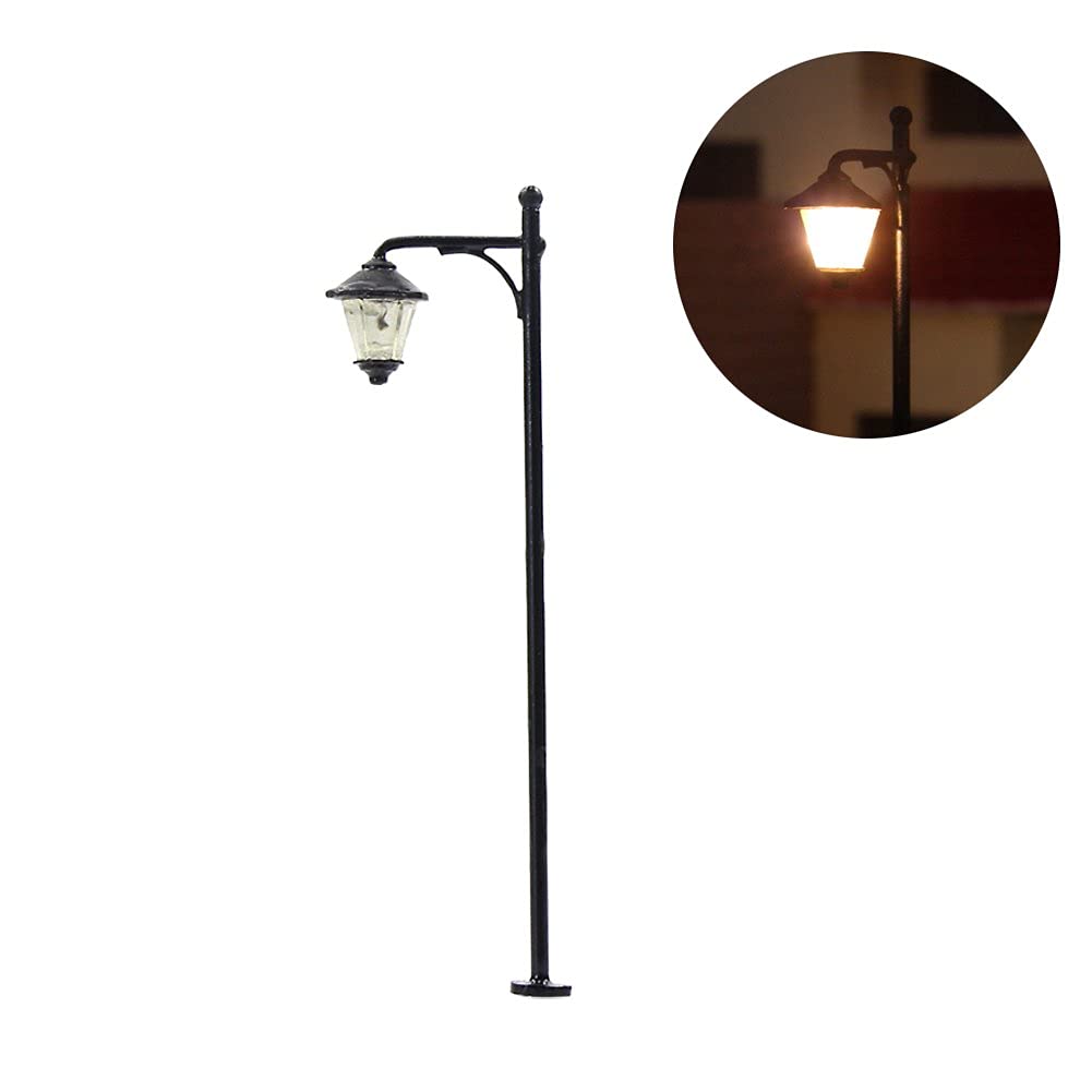 LYM11 10 pz Modello Ferroviario Led Lampione Street Lgihts N Scala 5cm 12V Nuovo