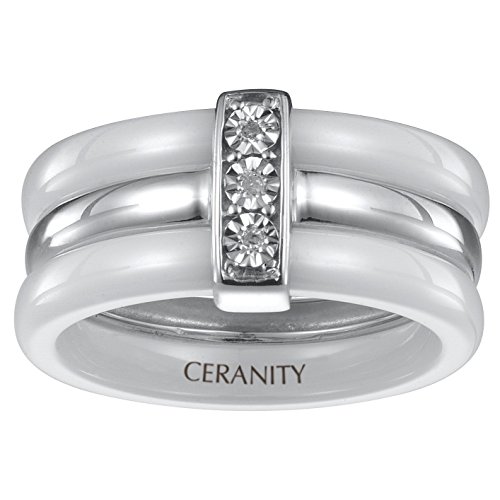Bague en Argent avec diamant blanc - Ceranity Silver