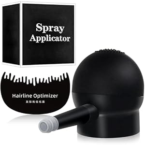 Dongcill Aplicador Fibras Capilares con Peine de Línea Fina Pulverizador de Fibras Capilares para Volumen y Espesor Accesorio Pulverizador para Disimular Calvicie y Alopecia al Instante