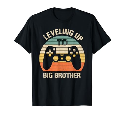 Leveling up to Big Brother 2024 funny gamer vintage kids men T-Shirt