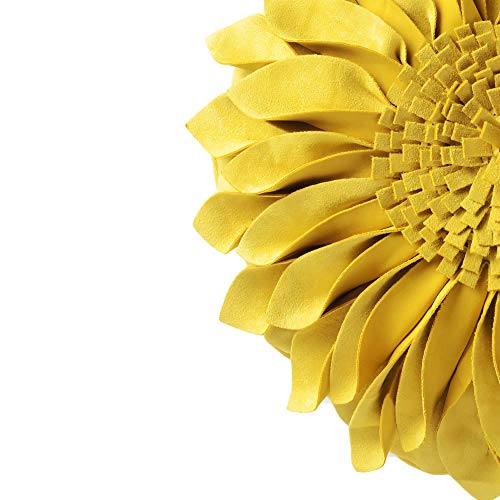 image for JWH Handmade Flower Pillow Aesthetic Decorative Round Throw Pillows 3D