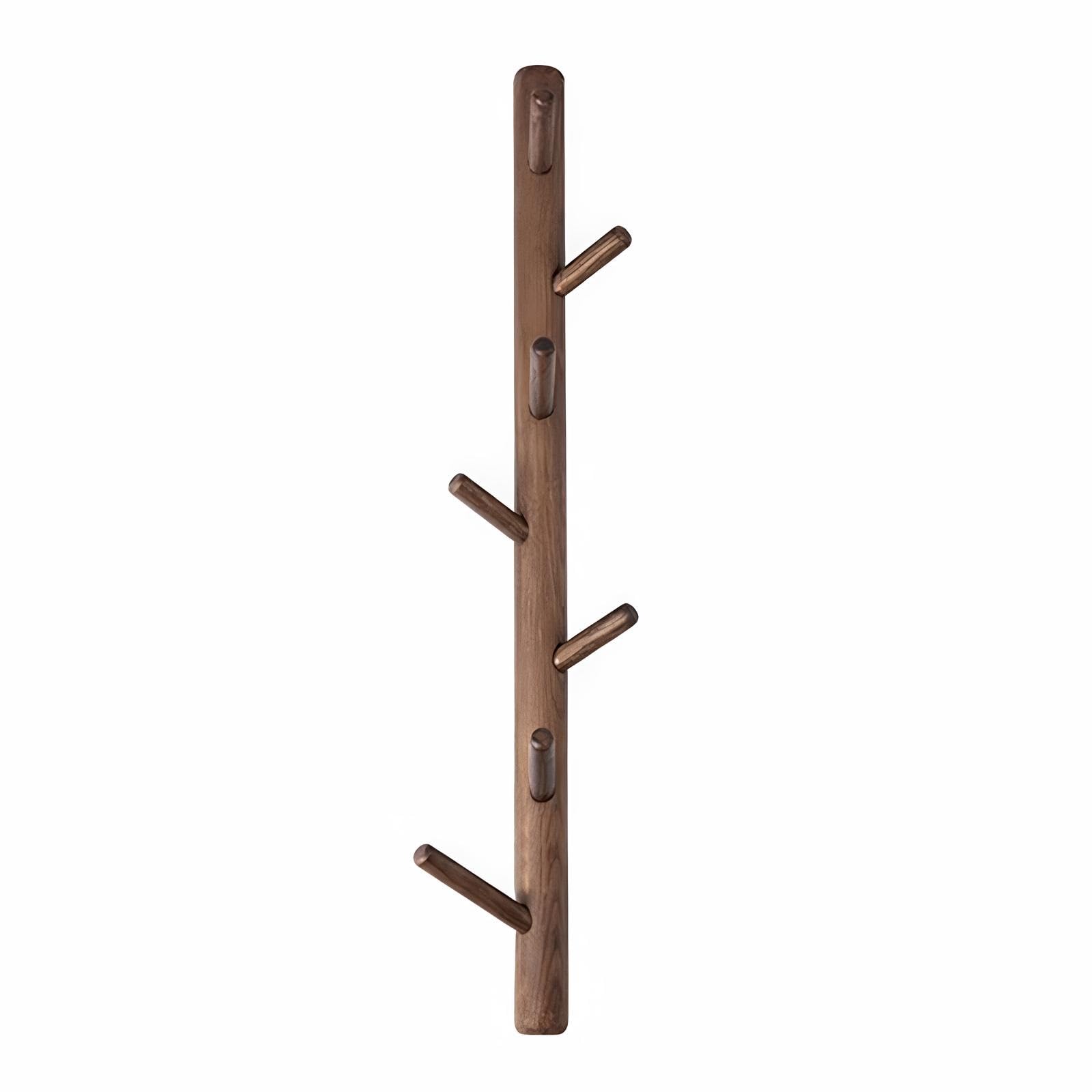 Cintre vertical en bois noble : crochets muraux haut de gamme pour peignoirs
