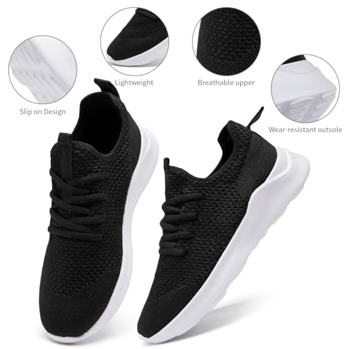 Image of Men's Running Walking Shoes Sneakers Tennis Fitness Athletic Shoes Non Slip On Sports Casual Workout Shoe Lightweight Comfortable Gym Fashion Breathable Mesh Trainer