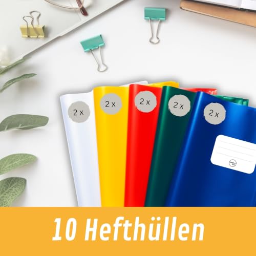 perfect line - 10 Hefthüllen DIN A4 – 5 Farben, extra stark aus PP – Ansicht 3