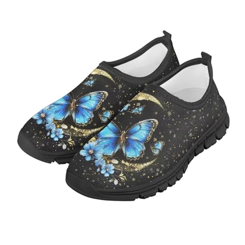 Girls Butterfly Sneakers for School Breathable Mesh Running Tennis Shoes Casual Flats Walking Shoe2