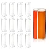 Split Shooters Divided Test Tube Plastic Shot Glasses – Clear Plastic Jager Bomb Chaser Shot Glass Glasses Cups – Fun Unique Glasses for Events Birthday Bachelor Bachelorette Parties - Set of 12