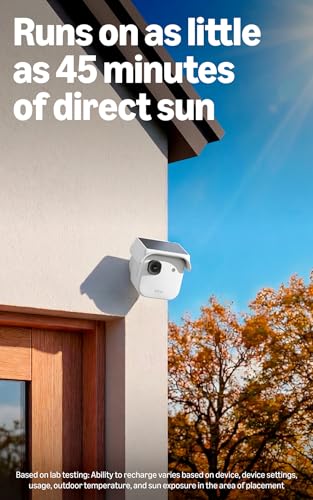 Image of Blink Solaris 2K+ (newest model) - Solar-powered battery smart security camera, wireless fixed solar panel, 2K video, Sync Module Included - 1 camera system (White)