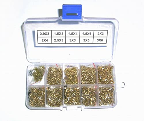 2500pcs PCB Brass Rivets Electronic Prototype Assortment Kit 10 Values