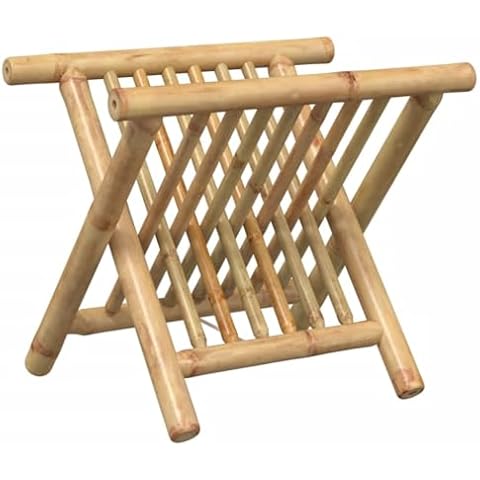 vidaXL Bamboo Magazine Rack for Home and Office Cover