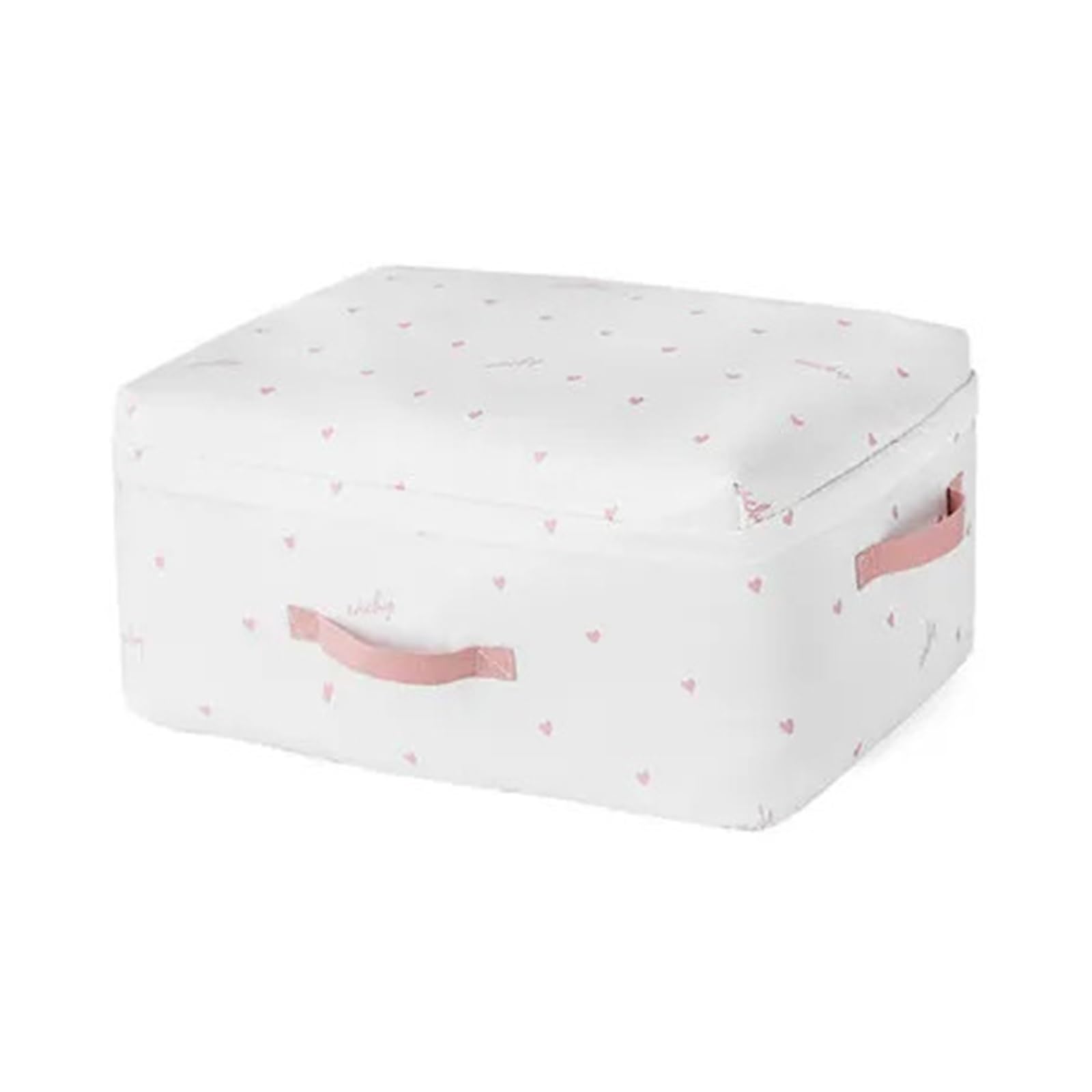 ERHTGUO Foldable Storage Bag Organizer For Blankets Cloth Quilt Almacenamiento Ropa Closet Travel Home(White pink,XXL)