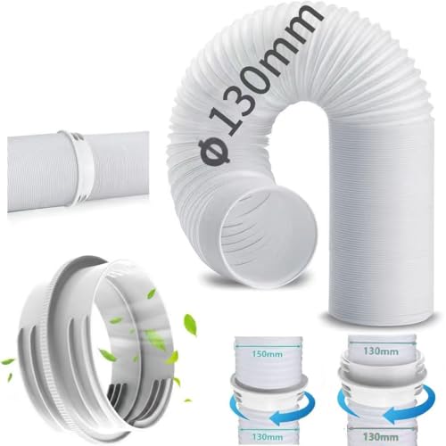 Klimaanlage Schlauch Verlängerung 2M mit Adapter 130mm innen/150mm außen,Klimaanlage Verlängerungsschlauch Ø130mm, Abluftschlauch Klimagerät,...