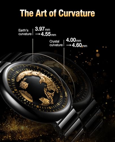 Image of CIGA Design Mechanical Automatic Watch Blue Planet U Series Stainless Steel /Titanium /Ceramics Case Sapphire Crystal Fluororubber /Ceramics Strap Watches Gifts for Men and Women