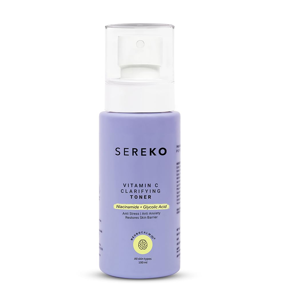 SEREKO Vitamin C Clarifying Face Toner with Niacinamide & Glycolic Acid, Refreshing Spray Mist for Bright, Glowing Skin | Tightens Pores, Balances pH, Controls Oil & Acne | All Skin Types for Women & Men – 100ml SEREKO Vitamin C Clarifying Face Toner with Niacinamide & Glycolic Acid, Refreshing Spray Mist for Bright, Glowing Skin | Tightens Pores, Balances pH, Controls Oil & Acne | All Skin Types for Women & Men – 100ml