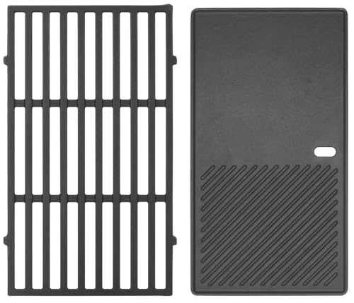 7637 Spirit Griddle Insert for Weber Spirit 2 Grill Part GS4 Spirit II/I 200 SER E210 E220 S210 Webber Spirit 200/300(2025) Replacement for Weber Grill Accessories Spirit Grate&Griddle Plate Cast Iron