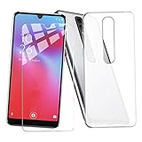 1. Estuche Translúcido Funda ultra delgado para teléfono móvil de TPU, película templada Cristal Templado de alta calidad, protege completamente su teléfono móvil Vodafone Smart V10 (5.9").