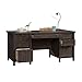 Sauder Costa Office Desk with Drawers, Executive Desk with File Drawer Storage, in Coffee Oak