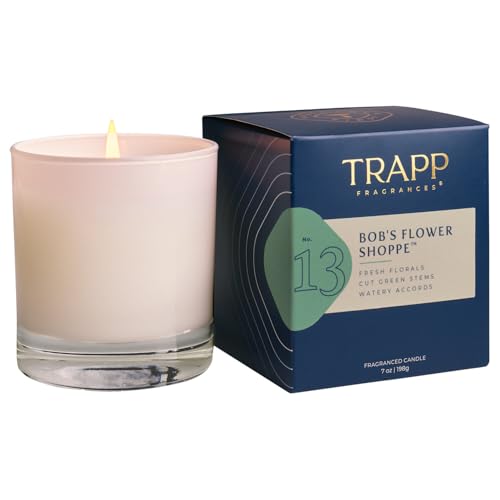 Trapp - No. 13 Bobs Flower Shoppe - 7 oz. Signature Candle - Aromatic Home Fragrance with Floral Scent of Fresh Florals Cut Green Stems & Watery Accords Notes - Petrolatum Wax