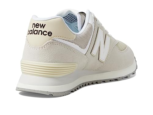 Image of New Balance Unisex 574 V2 Familiar Ground Sneaker,White /Grey,Men 4.5 / Women 6