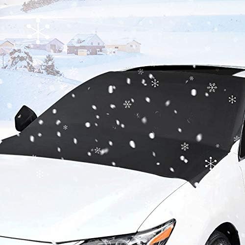 カーフロントカバー 車用サンシェード 磁石吸着 フロントカバー フロントガラス 凍結防止シート 軽自動車 車用サンシェード 厚手 防塵 防水 雪対策 落葉対策 凍結防止 遮光 四季対応 霜よけ 日よけ 遮光断熱 折り畳み式 収納便利 ポリエステル 二つスタイル 210cm 125cm
