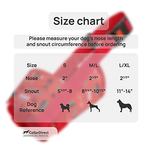 CollarDirect Dog Muzzle for Small Medium Large Dogs Soft Breathable Nylon Safety Pattern Mouth Cover Anti Biting Barking Print Pet Muzzles (Pattern 1 - Image 2