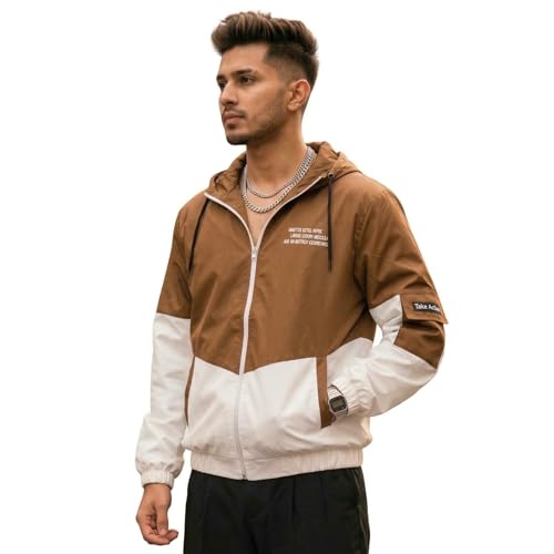 Image of Wind Cheater For Men | Winter Jacket For Men Back Print | Light Weight Men Jacket (Pack Of 1)
