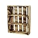 MARWOOD PREMIUM QUALITY Holzkiste geflammt mit Regal Multifunktionsbox Holzkisten Regal Weinkisten holz Obstkisten Kiste Vintage Kisten aus Holz Schuhregal I OSAKA, 50 x 40 x 15 cm