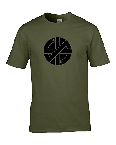CRASS Punk Rock Retro Iconic Logo- Men's T-Shirt Green