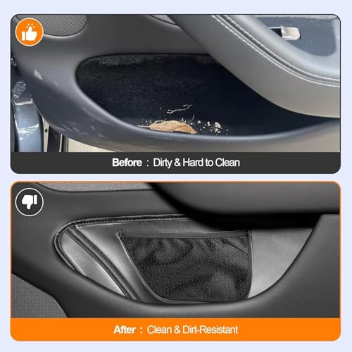 Tesla New Model Y (Juniper) Door Side Organizers PU Leather Door Storage Box Set Suitable for Model Y Interior Accessories, 4-Piece Set by Topfit - Image 2