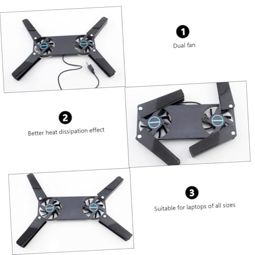 Base enfriadora para portátil con doble ventilador USB miniatura 3
