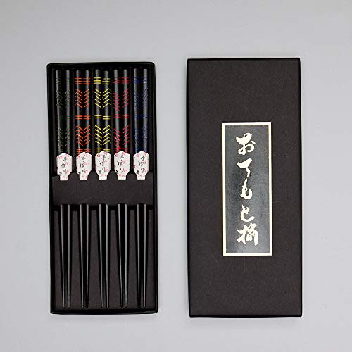 みよし漆器本舗 天然木製 箸 5膳セット 矢羽 ギフトBOX入り