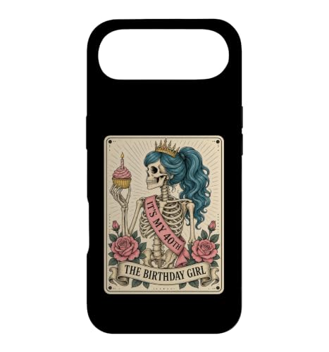 Funny 40th Birthday Skeleton Tarot Card Retro Gothic Graphic �X�}�z�P�[�X iPhone Air �p