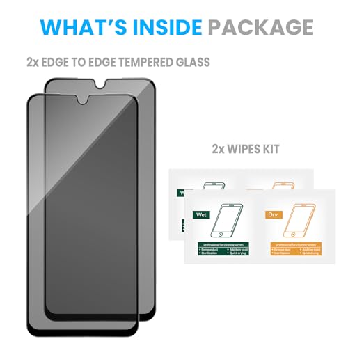 Image of ArmourPro Anti-Spy Privacy Tempered Glass for Samsung Galaxy M17 / A17 / Galaxy F17 - Anti Peeping Screen Protector, Edge to Edge Full Coverage, 9H Hardness, Easy Installation Kit | Pack of 2