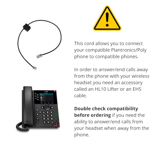 Cable de repuesto para Plantronics CS500 conecta base de carga y telefono 3