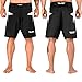 Elite Sports Men’s MMA Fight Shorts, Star Series UFC, BJJ, No Gi, Grappling, Jiu Jitsu Shorts (White, Large)