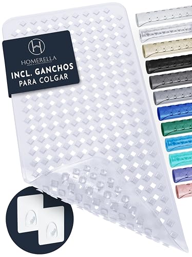 Homerella Alfombra de baño Antideslizante y Delicada con la Piel, 88x39cm, Incl. Ganchos |...